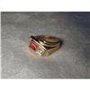 Image 1 : Estate 14K YG Gold Art Deco Ruby Diamond Ring #1431792