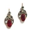 Image 1 : 14Kt.Gold Earrings with Rubies #1432022