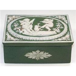 Schafer & Vater Cherubs & Frog Powder Jar #1455230