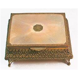 APOLLO Ormolu, Guilloche Enamel Dresser Box #1455259