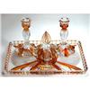 Image 1 : Bohemian Crystal Pressed Glass Vanity Set #1455268