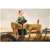 Image 1 : original oil painting, 24x36", Little Shepherd,#1455297