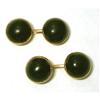 Image 1 : Jade and 14Kt. Cufflinks, Carrington & Co. #1455631