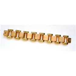 14 Kt pink and yellow gold retro bracelet #1455684