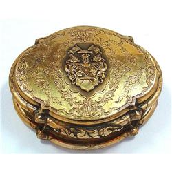 Elegant gold box with heraldic device #1455686