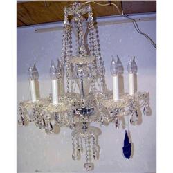 Bohemian Crystal Spiral 6 Arm Chandelier Lamp #1455817