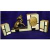 French Bronze Art Deco Puppy Dog Mantle Clock #1455825