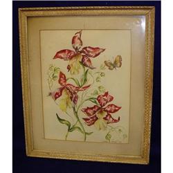 Audry Lambert 1949 Floral Watercolor Painting #1455835