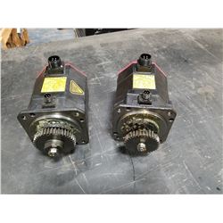 (2) FANUC A06B-0235-B605 AC SERVO MOTOR