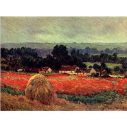 Claude Monet - The Poppy Blumenfeld (The Barn)