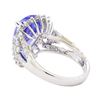 Image 3 : 6.30 ctw Tanzanite and Diamond Ring - Platinum