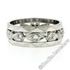Image 6 : Antique 14kt White Gold 0.20 ctw Diamond 7mm Eternity Band Ring