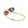 Image 3 : 1.54 ctw Ruby and Sapphire Ring - 18KT Yellow Gold