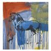 Image 1 : Gail Rodgers, "Leonardo's Horse" Hand Signed Original Hand Pulled Silkscreen Mix