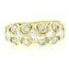 Image 1 : 14K Yellow Gold 1.80 ctw H VS Princess & Round Cut Diamond Cluster Wide Band Rin