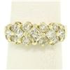 Image 3 : 14K Yellow Gold 1.80 ctw H VS Princess & Round Cut Diamond Cluster Wide Band Rin