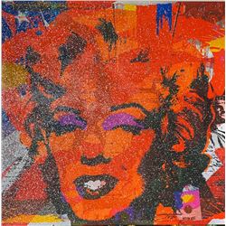 Jozza "Marilyn Monroe with Flag - Diamond Dust"