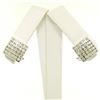 Image 6 : 14K White Gold 1.50 ctw 50 Round Diamond Square Multi Channel Omega Back Earring