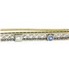 Image 3 : Antique Two Tone 14kt Gold Diamond & Synthetic Sapphire Open Filigree Bar Pin