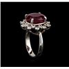 Image 4 : 14KT White Gold 8.81 ctw Ruby and Diamond Ring