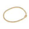 Image 1 : Yellow Gold Bezel Set Diamond Tennis Bracelet 17cm