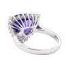 Image 3 : 5.92 ctw Tanzanite and Diamond Ring - Platinum