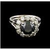 Image 2 : 4.42 ctw Black Diamond Ring - 14KT White Gold