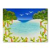 Image 1 : Dan Mackin, "Blue Lagoon" Original Oil Painting on Canvas Hand Signed with Lette