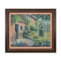 Christian Title (1932-2020), "Italian Villa" Framed Limited Edition Serigraph on