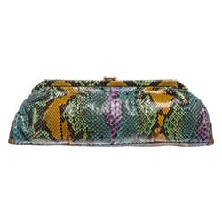 MCM Multicolor Snakeskin Amaranda Long Clutch Handbag