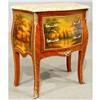 Image 1 : LOUIS XV STYLE HAND PAINTED COMMODE WITH MARBLE#1379821