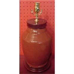 CHINESE EXPORT OXBLOOD VASE CONVERTED INTO LAMP#1379980