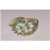 Image 1 : Diamond and Emerald Cluster Ring #1379997