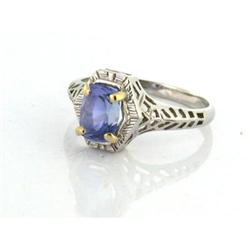 1.55ct Tanzanite 18k WG Filigree Ring #1380083