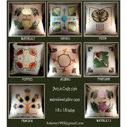 7 ARTS & CRAFTS MISSION EMBROIDERED PILLOW #1380116