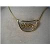 Estate14K 2-tone Gold Panther Slide Pendant #1380440