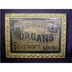 Dyer & Hughes Organs Tin Advertising Sign #1380508