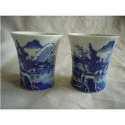 Chinese blue and white porcelain  cups #1380674