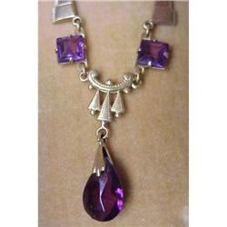 Lovely DECO Amethyst Necklace #1391763