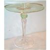 Image 1 : Steuben Green Reeded Controlled Bubble Compote #1392010