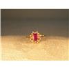 Image 1 : Elegant Estate 14K YG Gold Ruby Diamond Ring #1392078