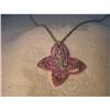 14K WG Gold Sapphire Diamond Butterfly Pendant #1392080