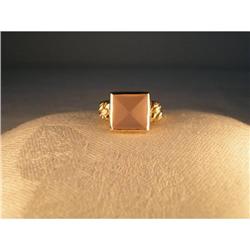 Estate 14K Gold Art Nouveau Designer Rose Ring #1392108