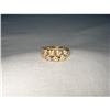 Image 1 : Estate 18K Tri-Color Gold Diamond Heart Band #1392110