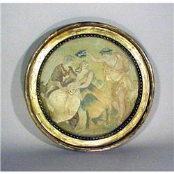 Atique French Needlework Memorial Round  #1392178