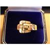 Image 1 : Sweet Diamond and 14Kt Yellow Gold Buckle Ring #1392217