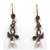 Image 1 : 1890s Pearl and Garnet Earrings #1392285