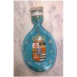 Bohemian Crackle Glass Flask #1392359