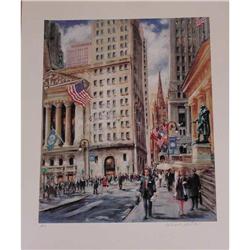 Kamil Kubik, Wall & Broad Streets, Serigraph  #1392397