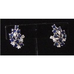 Pair of Sapphire and Diamond Earrings #1392468